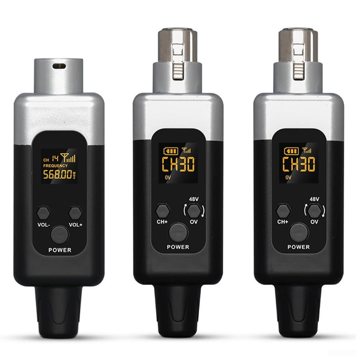 SPORTARC Mikrofon, kabelloser Sender und Empfänger, 48 V Mikrofon-Sender, Empfänger-Adapter für dyna