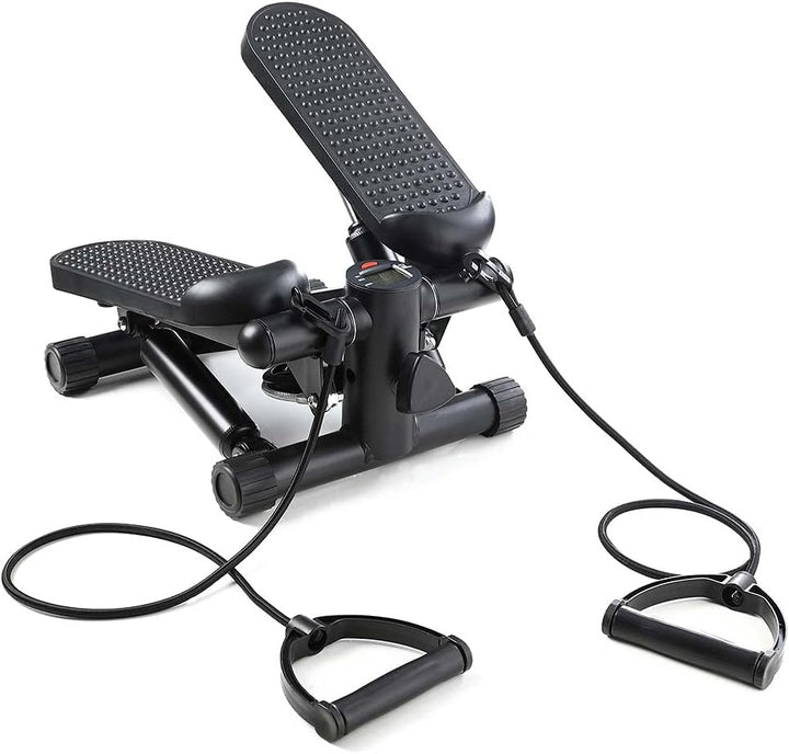 BAKAJI Stepper Fitness-Training, Cardio, Beine, Hüfte, mit LCD-Display, Kalorien, Zeit und Hanteln,