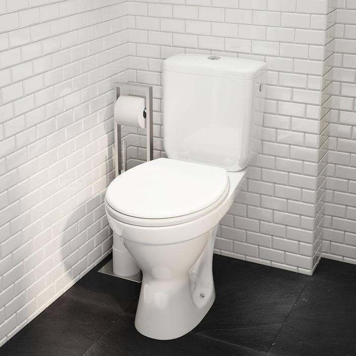 Allibert 1680111 Boliva WC-Sitz mit Edelstahl Scharnieren, Weiss, Weiss