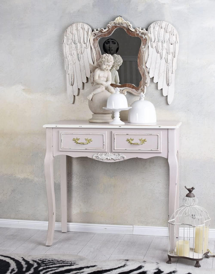 Wandspiegel Engelsflügel Hängespiegel Shabby Chic Spiegel 80 cm got034 Palazzo Exklusiv