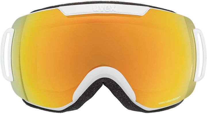 Uvex Unisex Downhill 2000 Cv Skibrille (1er Pack) Einheitsgrösse white mat/orange-green, Einheitsgrö
