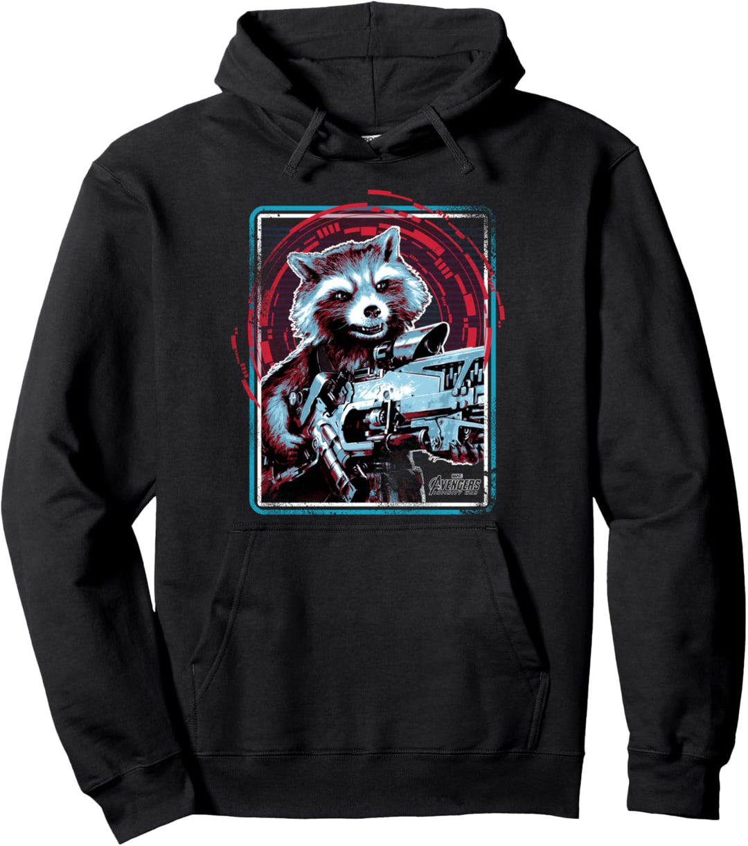 Marvel Infinity War Rocket Raccoon Digital Abstract Pullover Hoodie