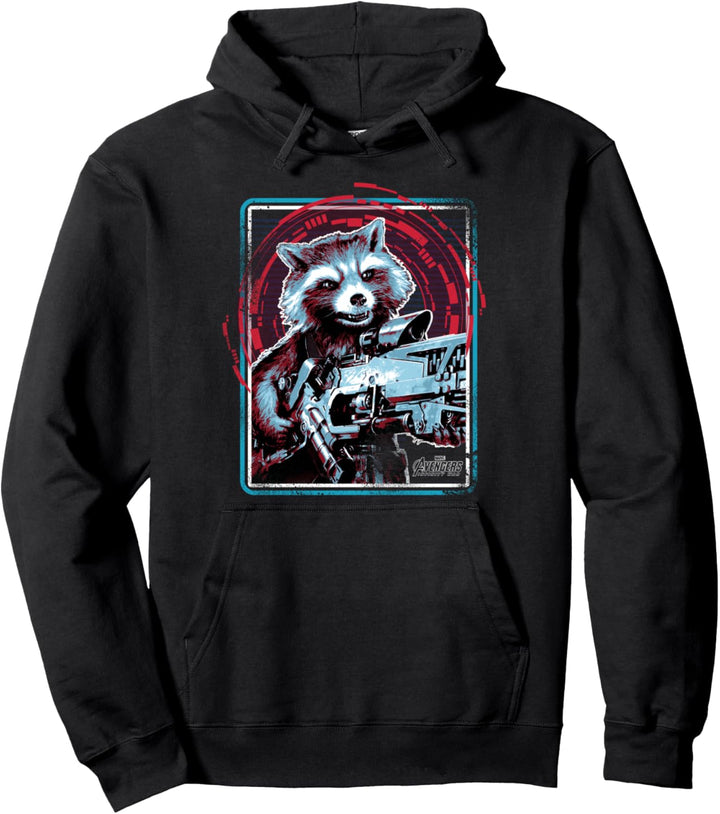 Marvel Infinity War Rocket Raccoon Digital Abstract Pullover Hoodie