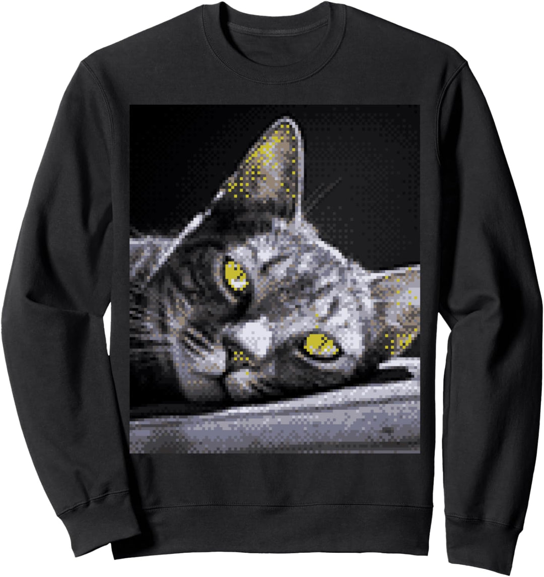 Warrior Pixel Cat Sweatshirt
