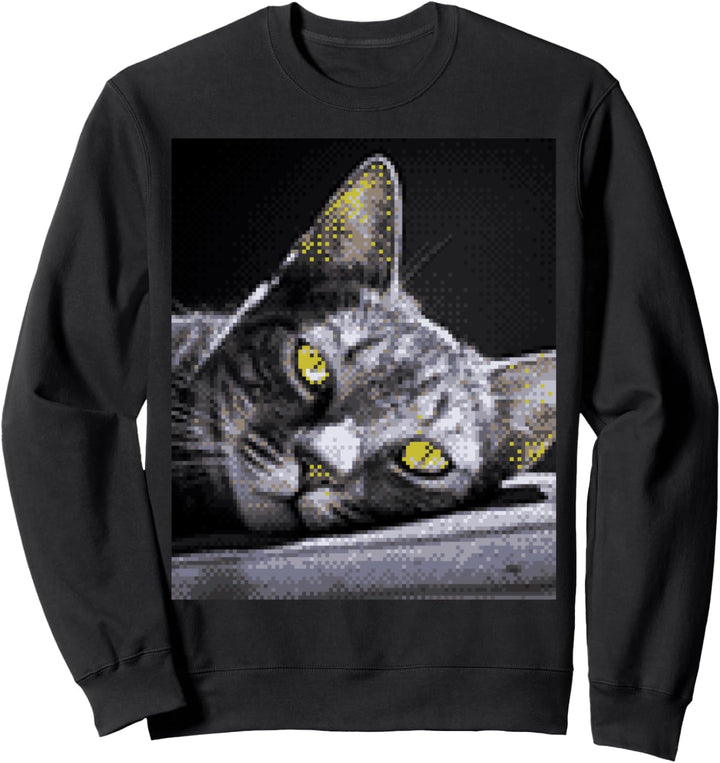Warrior Pixel Cat Sweatshirt