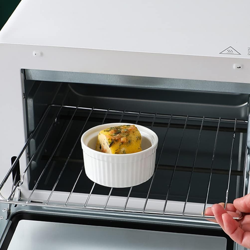 Cabilock 2 Stücke F?rmchen Creme Brulee Sch? mit Deckel Mini Auflaufformen Keramik Backf?rmchen Dess