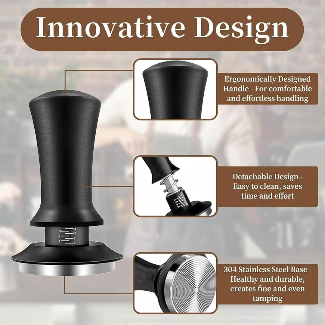 Kaffee Tamper 51mm, Espresso Tamper 51mm, Kaffeetamper und Verteilerwerkzeug mit feinen Nadeln, Sieb