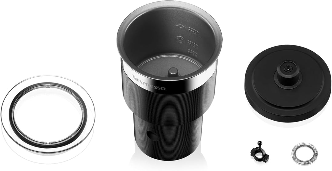 NESPRESSO Aeroccino XL elektrischer Milchaufschäumer | Grosser Aufschäumer aus Edelstahl für 225ml c