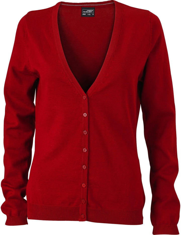 JN660 Damencardigan Strickjacke Damen Cardigan V-Neck M,Bordeaux