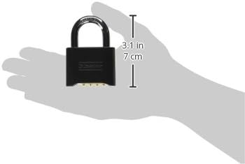 Master Lock 178D Zahlenschloss, 1 Stück, Schwarz 1 Pack, 1 Pack