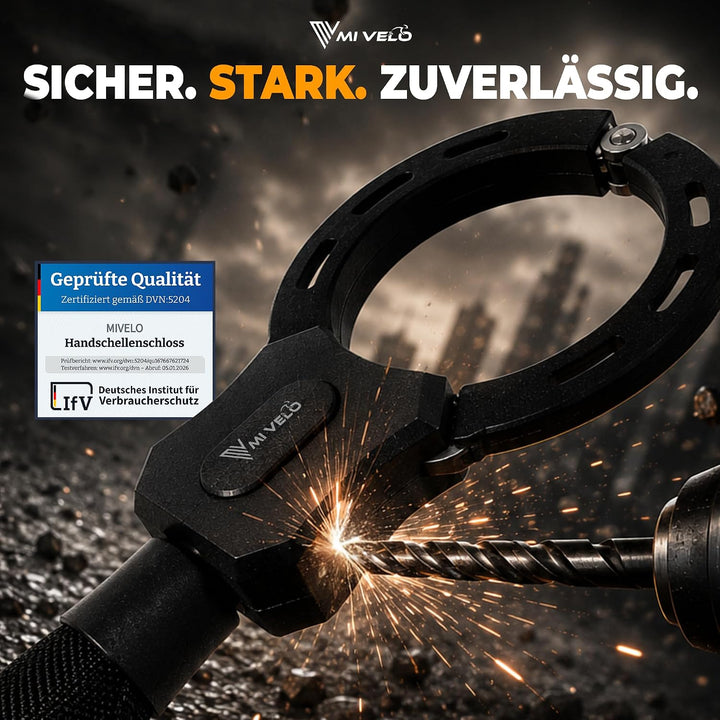 MIVELO E-Scooter Schloss extra sicher - Kettenschloss I Handschellenschloss für Elektroroller I Fahr