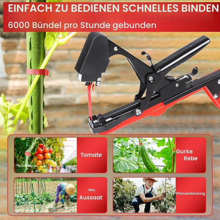 SWANSOFT Pflanzenbindemaschine, 45mm Bindezange für Pflanzen, Plant Tying Machine für Trauben Tomate