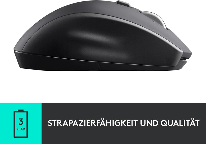 Logitech M705 Marathon Kabellose Maus, 2,4 GHz mit USB-Unifying-Empfänger, 1000 DPI, 5 programmierba