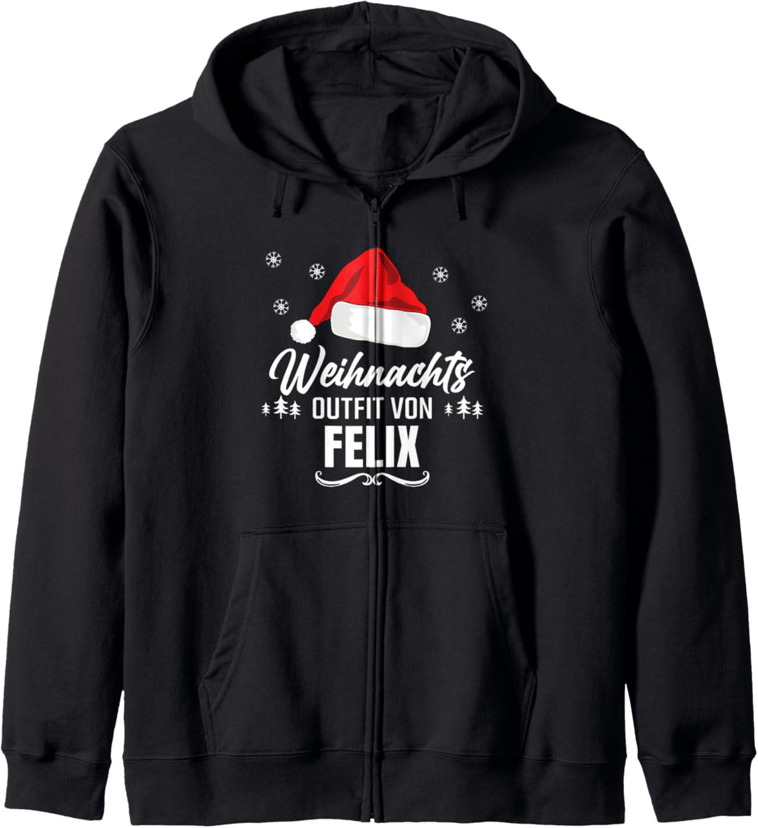 Personalisiertes Weihnachts-Outfit von Felix Kapuzenjacke
