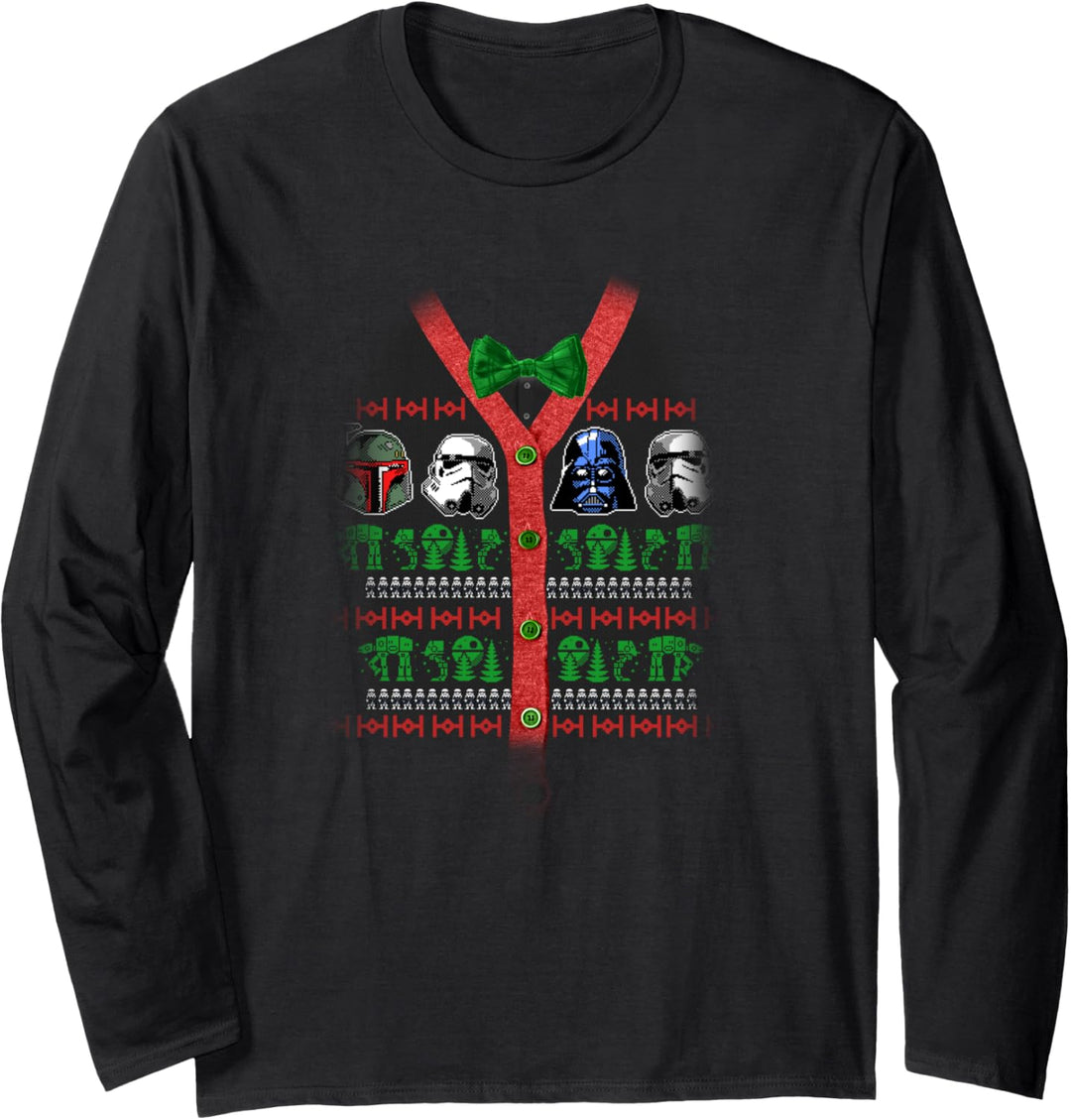 Star Wars Villain Helmet Ugly Christmas Sweater Langarmshirt