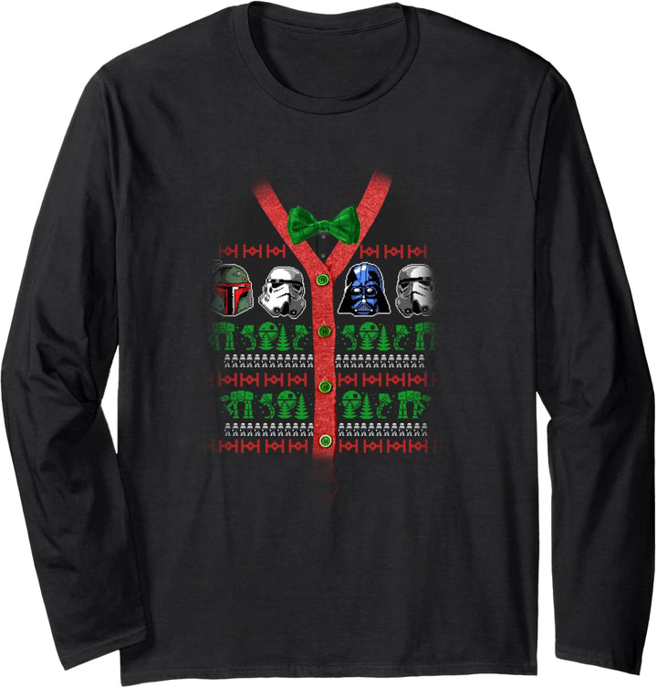 Star Wars Villain Helmet Ugly Christmas Sweater Langarmshirt