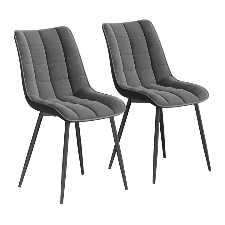 WOLTU® Esszimmerstühle BH142dgr-2 2er Set Küchenstuhl Polsterstuhl Wohnzimmerstuhl Sessel mit Rücken