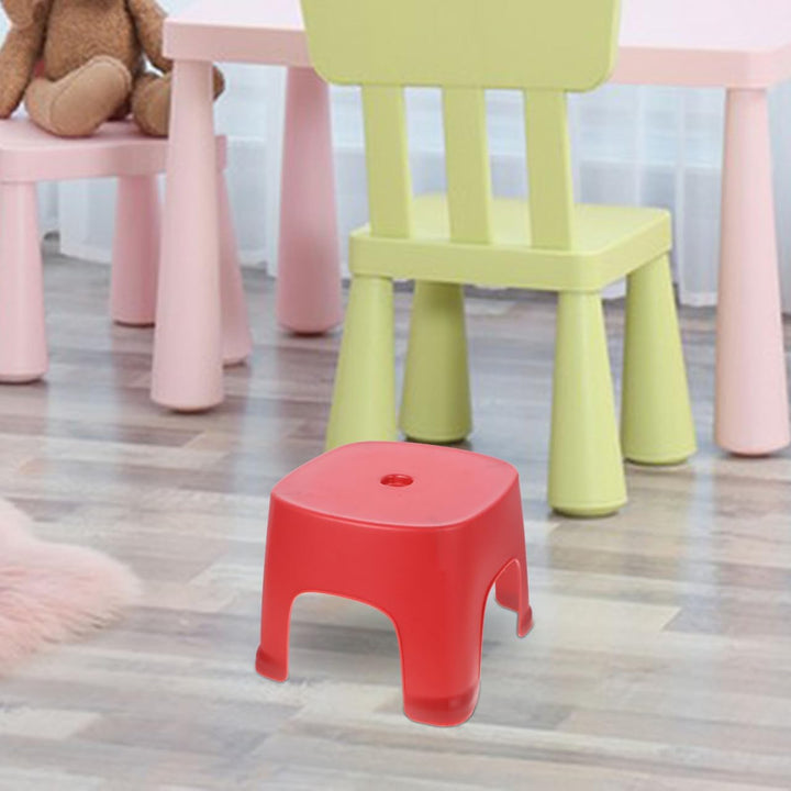 Veemoon Toilettenfusshocker aus Kunststoff Rot Rutschfester Tritthocker mit Tragfähigkeit Sicherer u