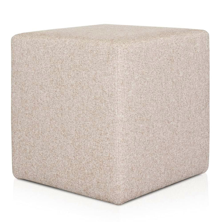 Deshome Pouf hocker Fussstütze 43x43x44 cm Wasserabweisender Stoff: Modernes Design Pouf für Sofa Wo