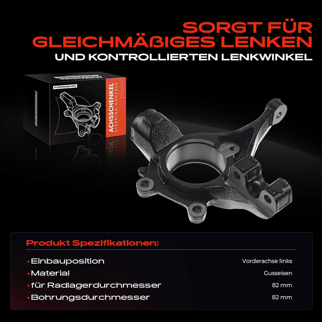 Achsschenkel Vorne Links für Berlingo B9 C4 LA DS4 307 3A/C 308 3008 5008 Partner 2000-2019 364696