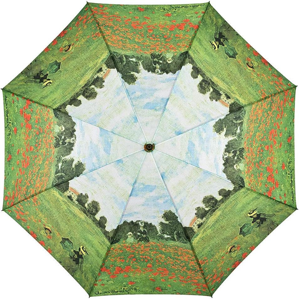VON LILIENFELD Regenschirm Claude Monet: Mohnblumenfeld Auf-Automatik Kunst Stockschirm