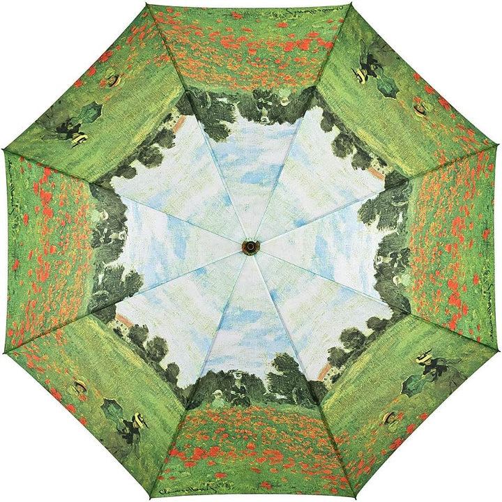VON LILIENFELD Regenschirm Claude Monet: Mohnblumenfeld Auf-Automatik Kunst Stockschirm