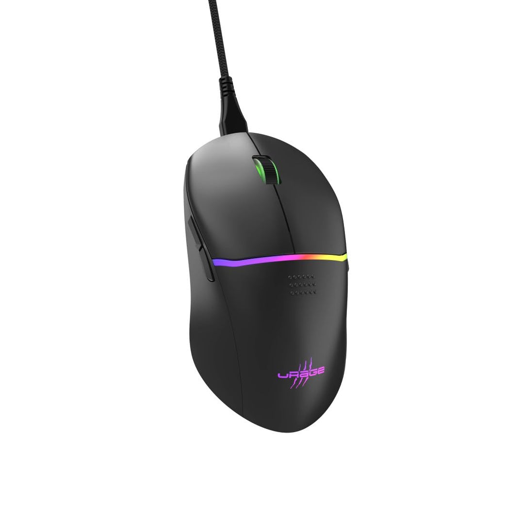 uRage Gaming-Maus Reaper 430, kabelgebundene Maus mit 9 programmierbaren Tasten, bis zu 12.000 DPI,