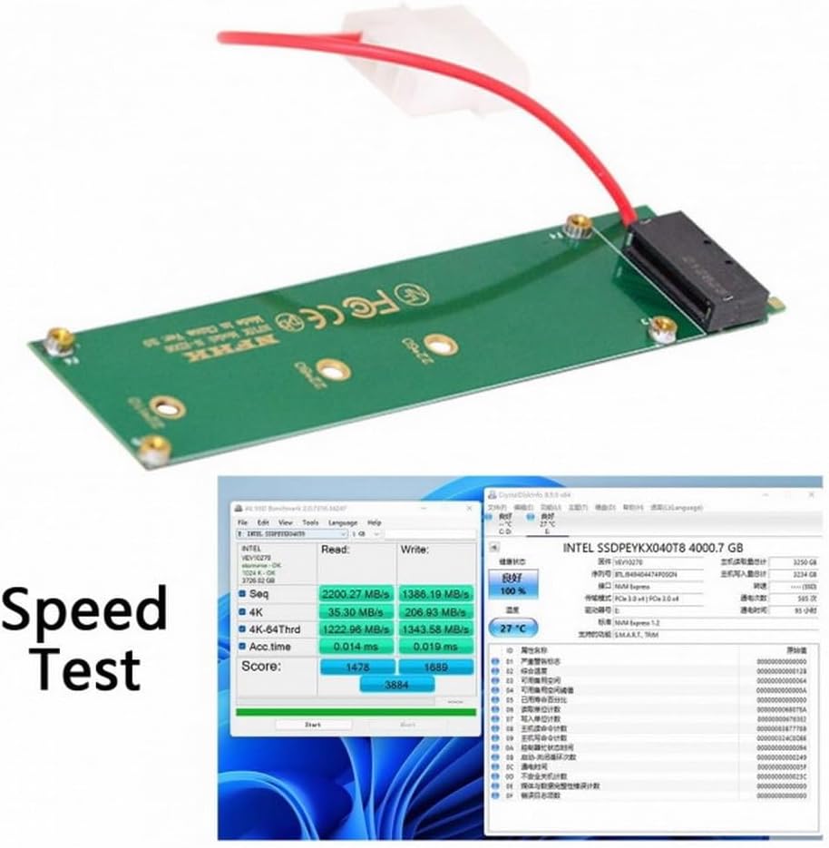 CY Adapterlineal 1U GEN-Z EDSFF kurz SSD 1C 4X E1.S auf NVMe NGFF M-Key 4X Host Carrier Adapter mit