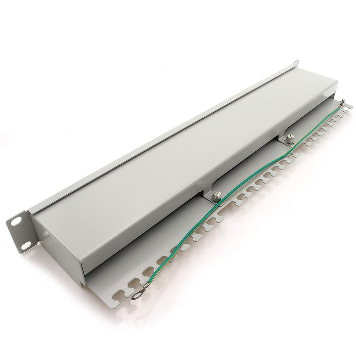 1aTTack.de 367455 Patchpanel CAT5e 24 Port weiss Verteilerfeld LSA+ Anschlusstechnik Netzwerk Vertei