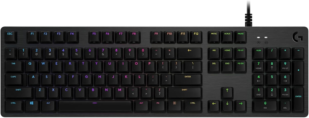 Logitech G512 mechanische Gaming-Tastatur, GX-Blue Clicky Switches, LIGHTSYNC RGB-Beleuchtung, USB-D