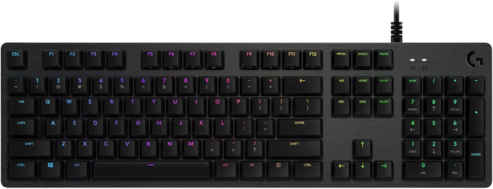 Logitech G512 mechanische Gaming-Tastatur, GX-Blue Clicky Switches, LIGHTSYNC RGB-Beleuchtung, USB-D