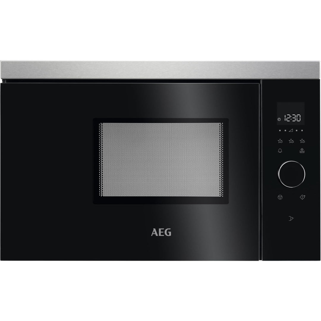 AEG MBB1756SEM 60cm Einbau-Mikrowelle / Touch-Bedienung / Display mit Uhr ohne Grill 596 mm / 800 Wa