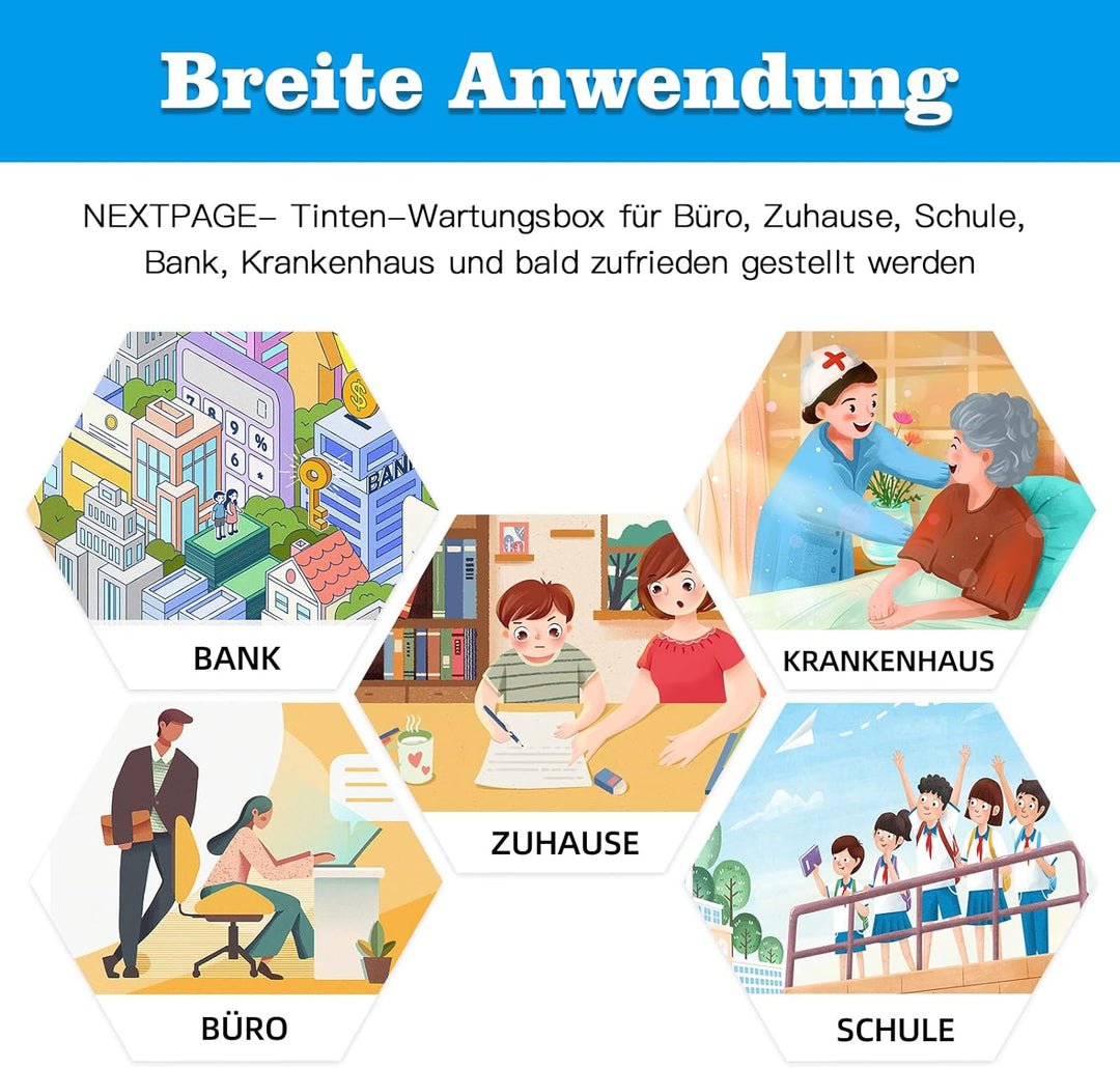 Nextpage Tinten-Wartungsbox für T6716&amp;T6715 oder C13T671600&amp; C13T671500,2 Stücke, passend für WF-472
