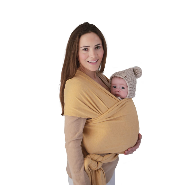 Mushie Tragetuch für Neugeborene & Babys | 100% Bio-Baumwolle | Mit einer integrierten Tasche | von