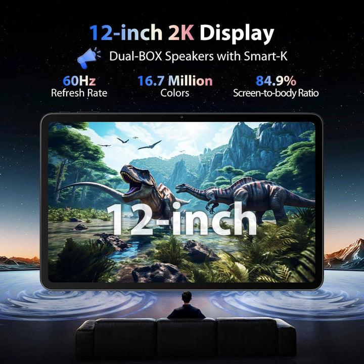 Blackview Mega 2 12 Zoll Tablet Android 15 Tablets, 24GB RAM+256GB ROM, 120Hz 2.4K FHD+ Gaming Table