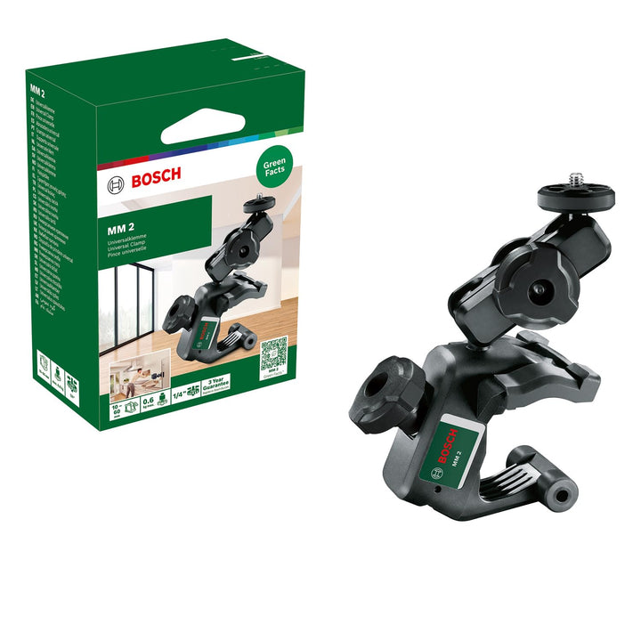Bosch Universalklemme MM 2 (mit Klemmbereich 10-60 mm und Höhenverstellung 40-95 mm für schnelle und