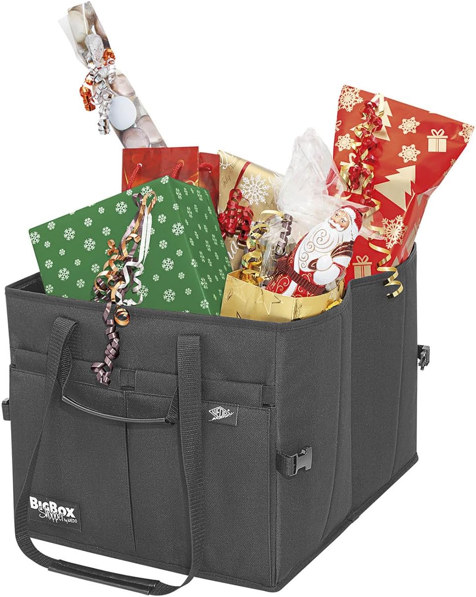 WEDO BigBox Shopper L – kompakte Kofferraumtasche 47 L, faltbar, 100 kg Traglast, Polyester, mit Inn
