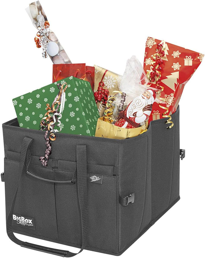 WEDO BigBox Shopper L – kompakte Kofferraumtasche 47 L, faltbar, 100 kg Traglast, Polyester, mit Inn