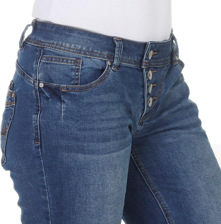 Buena Vista Jeans Hosen Damen - Malibu Short - Stretch Denim - Jeansblau - Gr. M