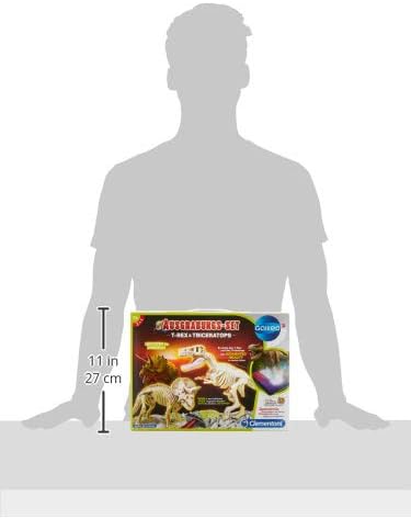 Clementoni 69408 Galileo Discovery Ausgrabungs Set T Rex und Triceratops, Spielzeug für Kinder ab 7