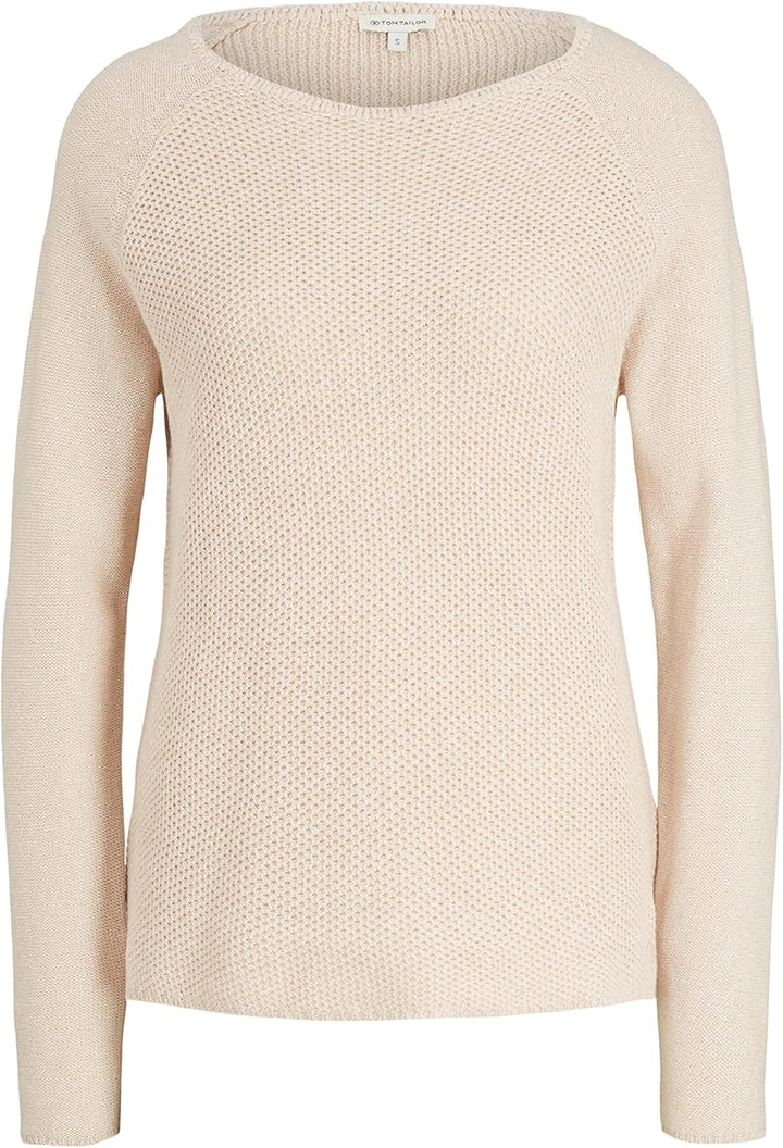 TOM TAILOR Damen Pullover, 20737 - Desert Sand Melange