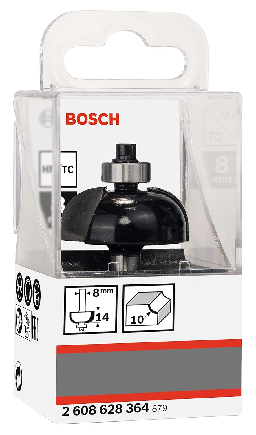Bosch 1x PRO Hohlkehlfräser (für Weichholz, Hartholz, Ø 32,7 mm, Professional Zubehör Handfräse, Kan
