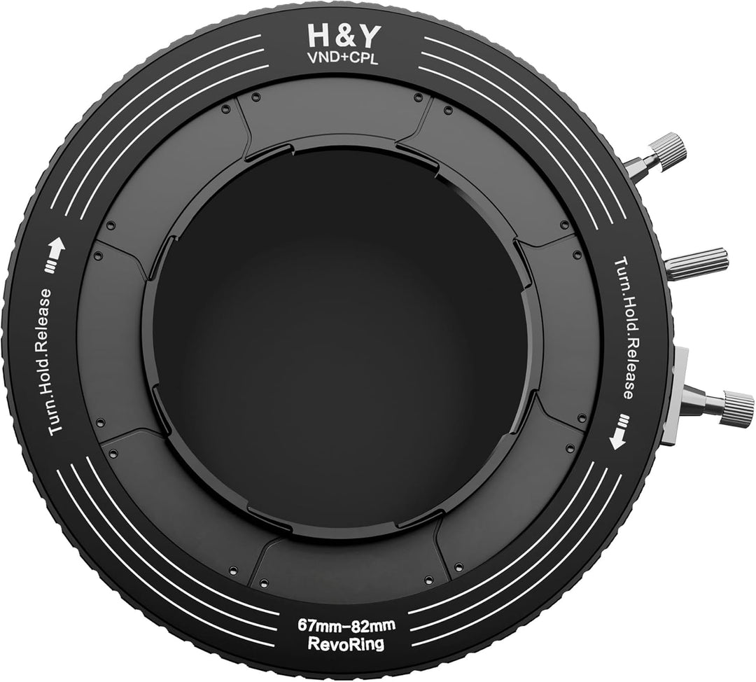 H&Y Variabler ND-Filter, PL Filter, 67-82mm, REVORING Variable, ND3-1000+CPL MarkII, Nivellierung, v