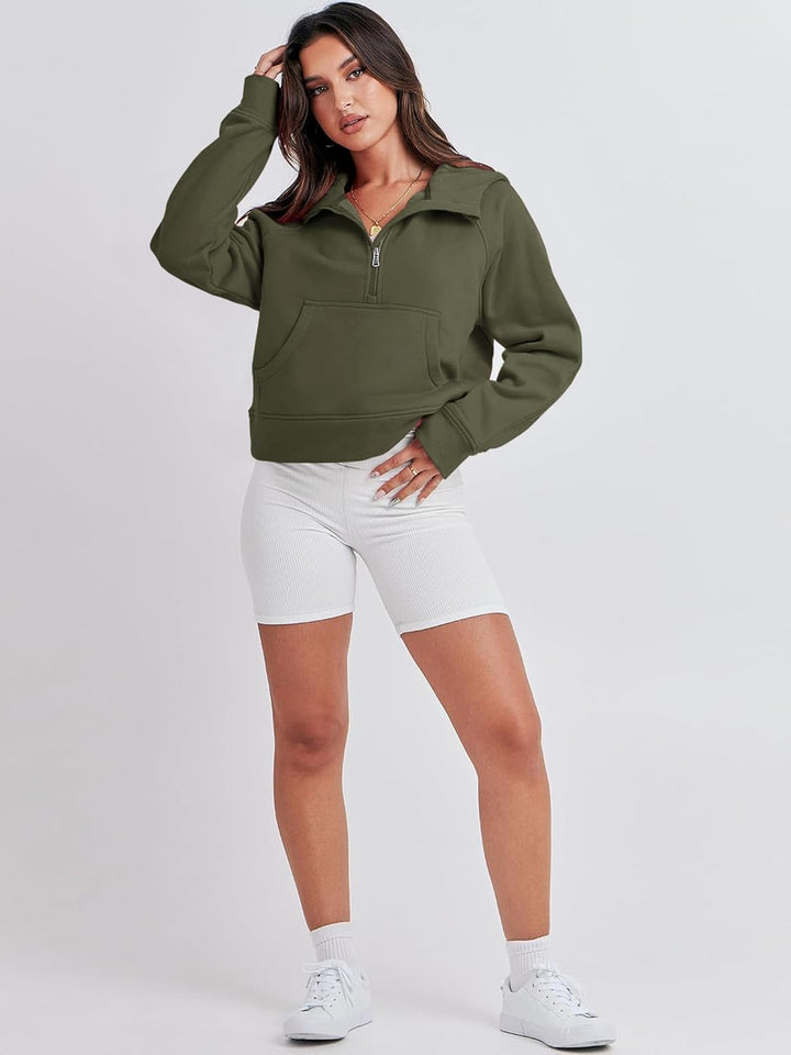 Timuspo Hoodie Damen Sweatjacke Kapuzenjacke mit Fleecet-Innenfutter Basic Zip Up Hoodie Pullover Wi