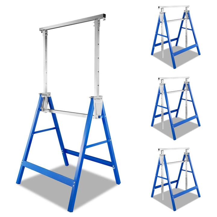 Daromigo Gerüstbock, 4x Unterstellbock 7-fach höhenverstellbar 80-130 cm, klappbar Metallbock Klappb