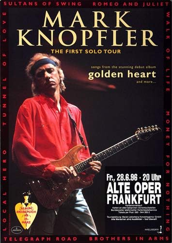 Mark Knopfler - Golden Heart, Frankfurt 1996 » Konzertplakat/Premium Poster | Live Konzert Veranstal