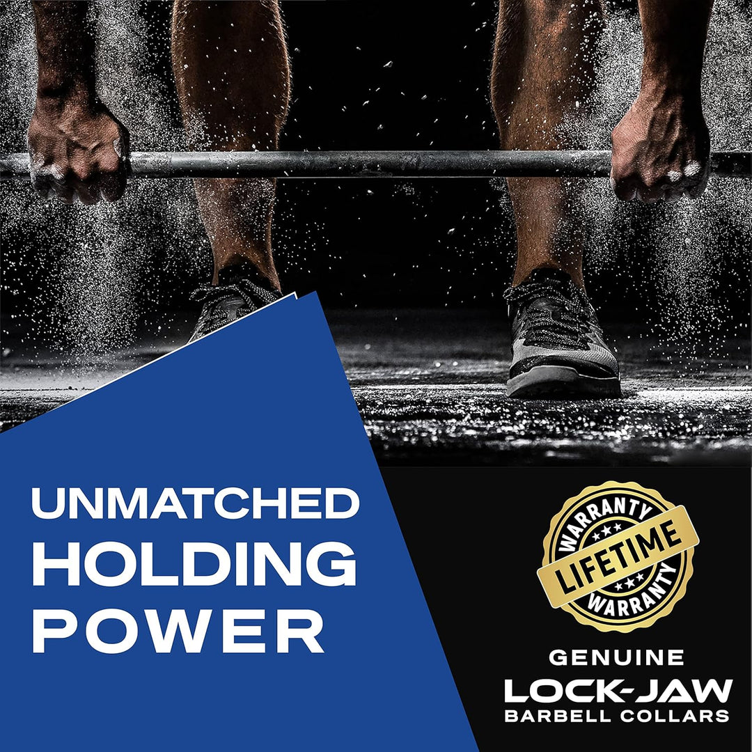 Lock-Jaw PRO 2 Langhantelmanschette – Schnellverschluss Langhantelklemme Schwarz, Schwarz