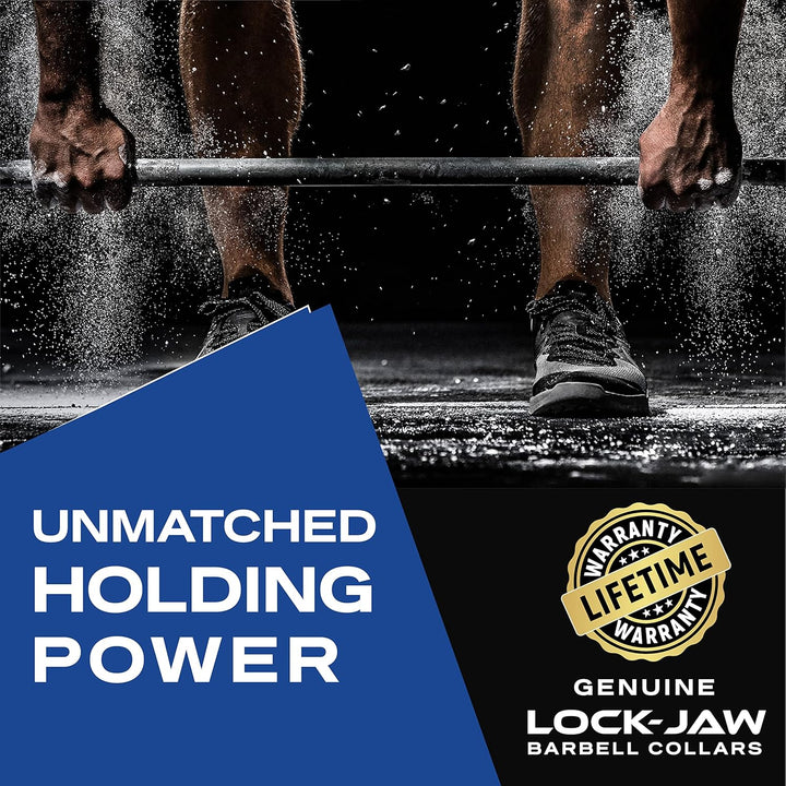 Lock-Jaw PRO 2 Langhantelmanschette – Schnellverschluss Langhantelklemme Schwarz, Schwarz
