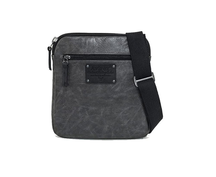 Avirex Kollektion Buffalo, flacher Schultergurt, Cross-Body Bag Slim, Tasche für Herren, Farbe Grau
