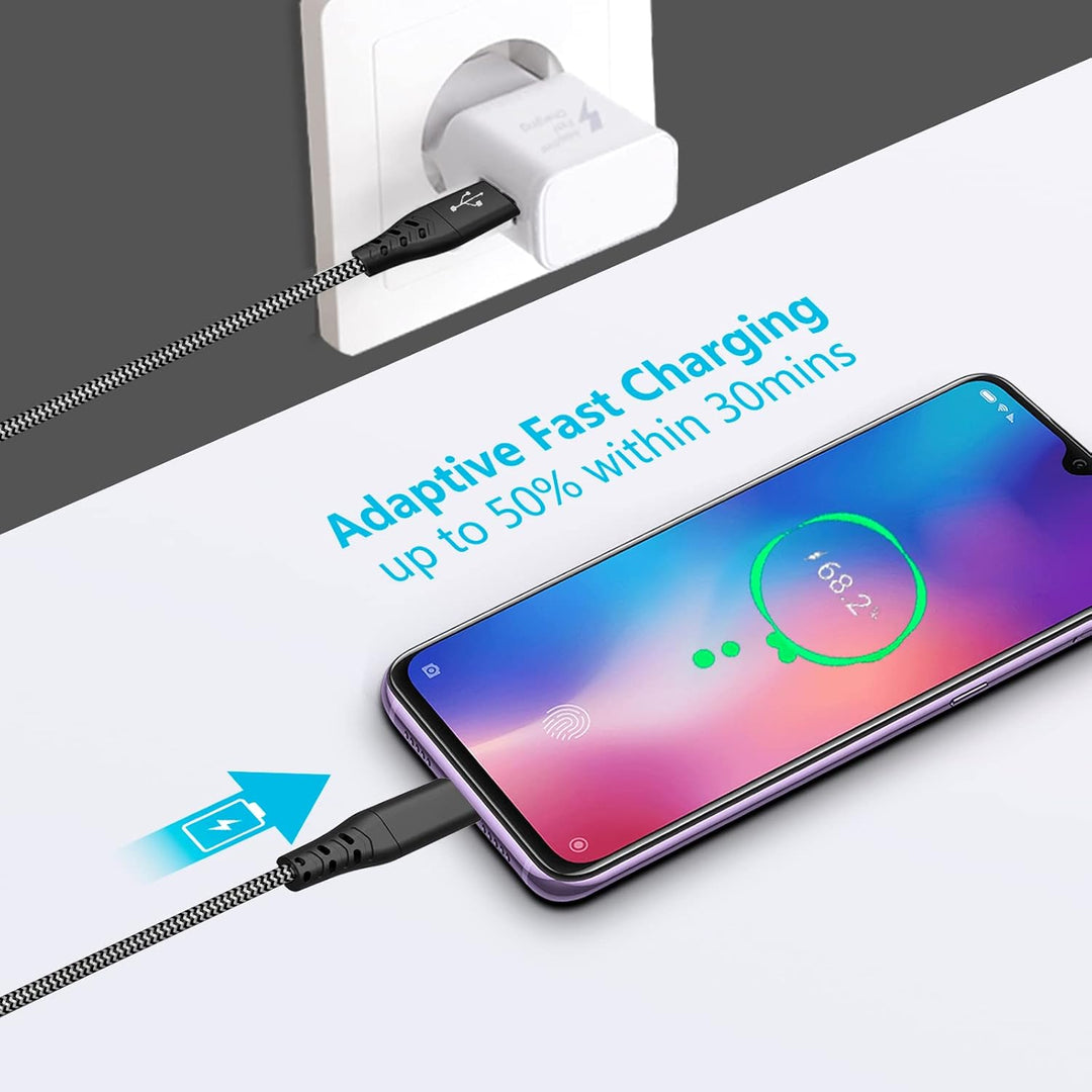 2-Pack Ladegerät mit Ladekabel Für Samsung Galaxy S8, S8+, S9, S9 Plus, S10, S10 Plus, S10e 5G, S20,